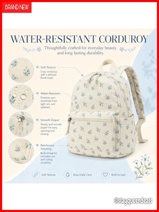 Water-Resistant Polyester Mini Backpack Purse for Women & Girls, Adjustable main image 4